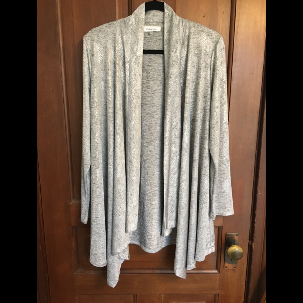 Calvin Klein Waterfall Cardigan Sweater - size L